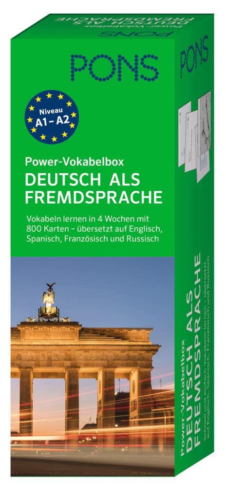 PONS Power-Vokabelbox Deutsch als Fremdsprache: Vokabeln lernen in 4 Wochen mit 800 Karten übersetzt auf Englisch, Spanisch, Französisch und Russisch
