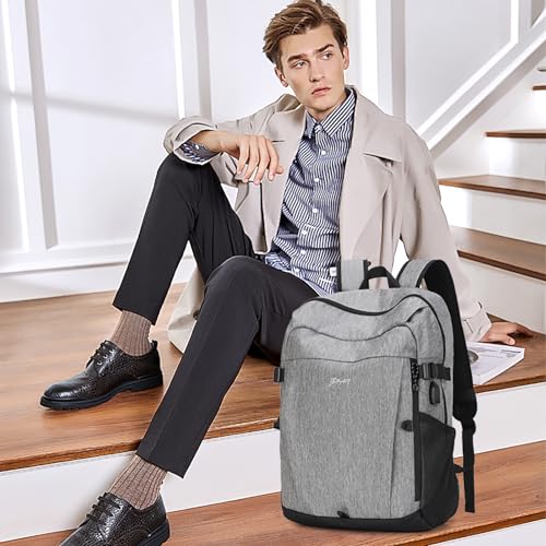 BESMART Travel Backpack for Women & Men, Lightweight Backpacks with USB Charging Port in 3 Size, TSA 13.5/15.6/17.3 inch Laptop Backpack, Casual Hiking Daypack for Camping Weekender Business Outdoor2