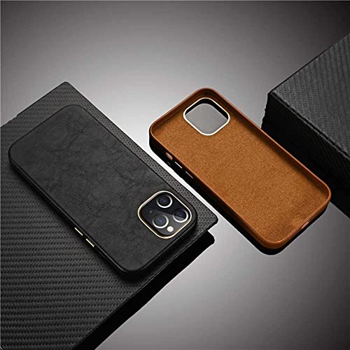 Étui iPhone 12 Pro en cuir véritable GUMMMY marron chic