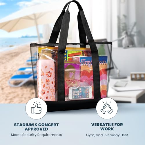 Bolso Tote transparente Handy Laundry con cierre y correa miniatura 5