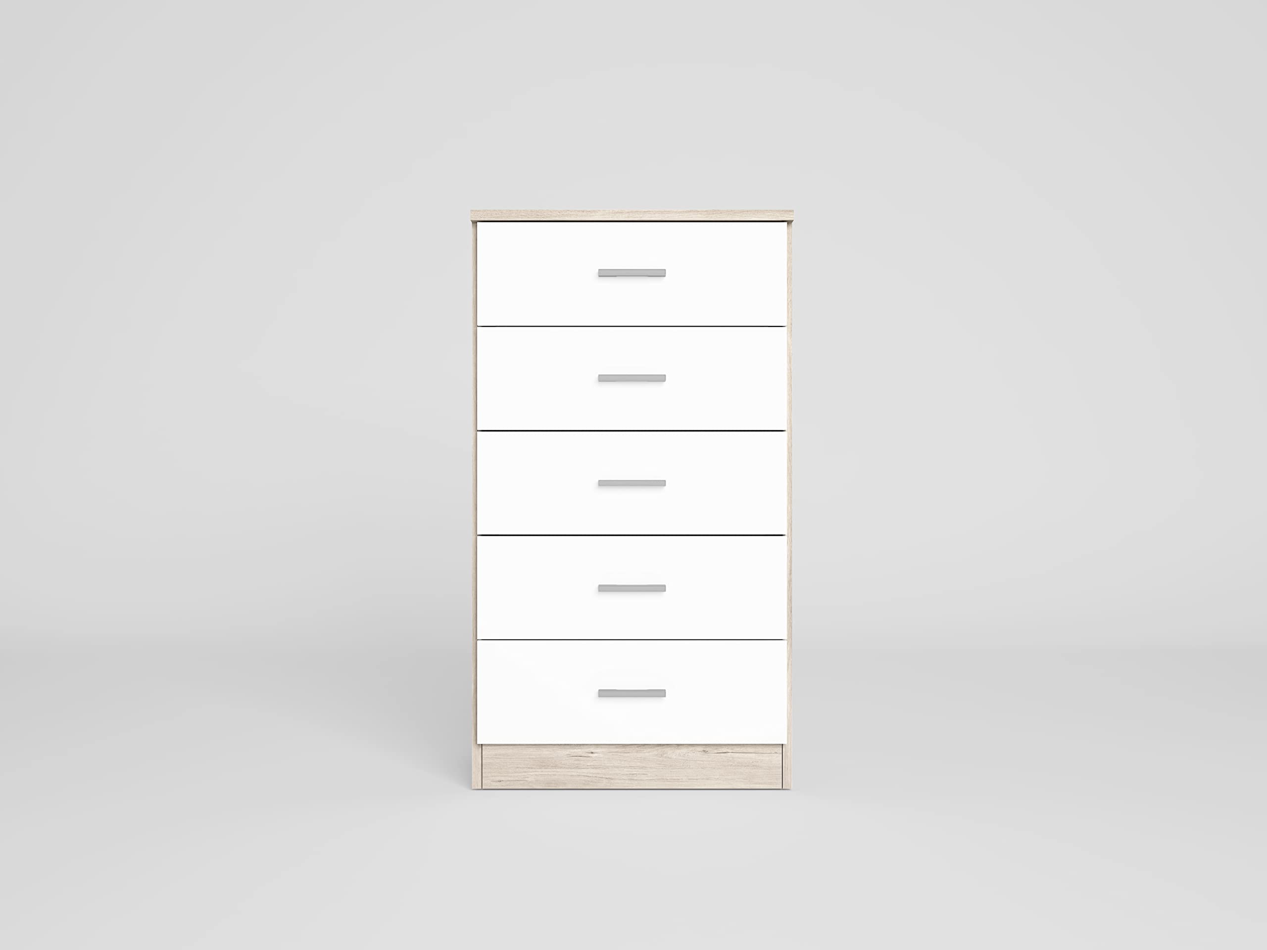 LIQUIDATOR Sinfonier 5 cajones Color Sahara/Blanco Mate 90x50x33 cm