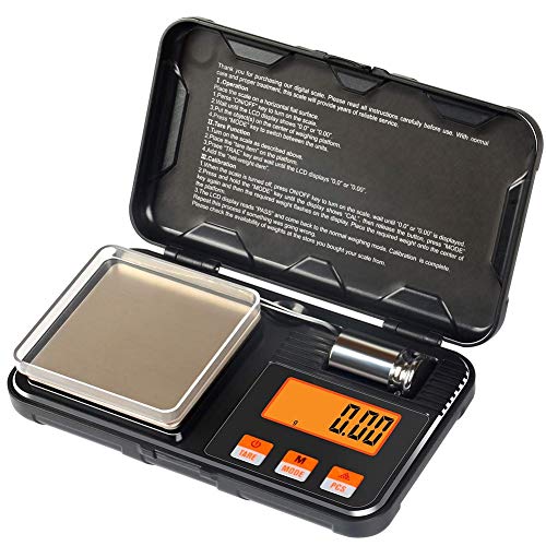 Jaqperd Mini Balanza Digital, Balanza de Gramo, MáQuina de PrecisióN, Herramientas de Pesaje con TamañO de Bolsillo 200G X 0.01G