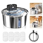Fonte De Água Sem Fio Em Aço Inoxidável Para Gatos, Bebedouro Automático De 3,2 Litros Com Sensor De Movimento, Bebedouro Para Cães E Gatos De Interior