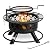 BALI OUTDOORS Wood Burning Fire Pit with Quick Removable Cooking Grill, Black, 32in
