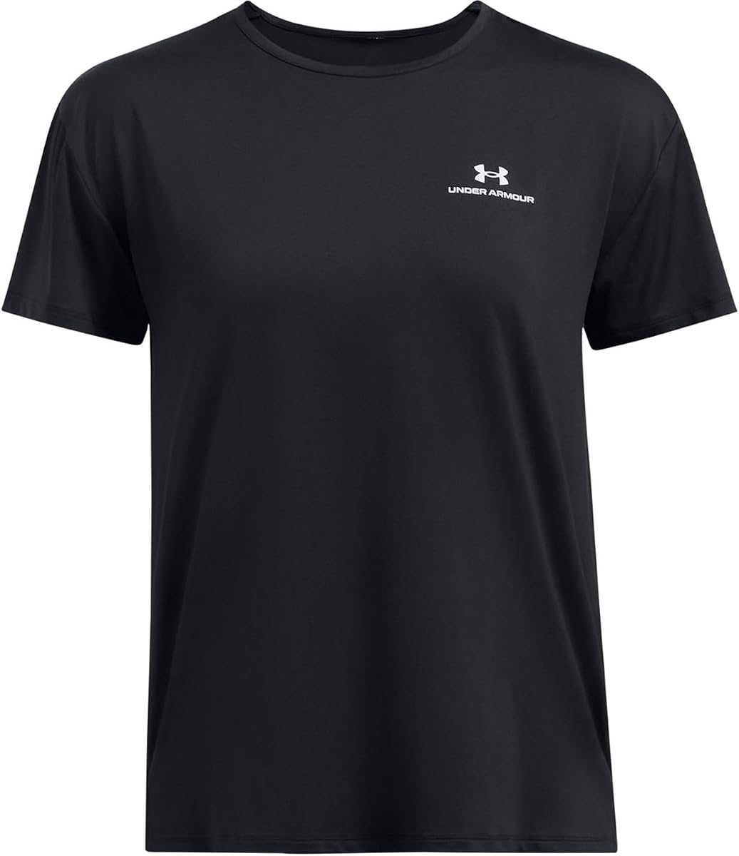 Under Armour - Camiseta Rush Energy 2.0 de Manga Corta para Mujer, Color Negro (002), Talla: Small