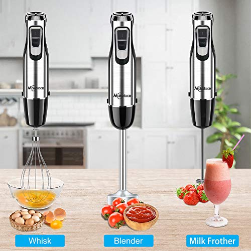 Makoloce Immersion Blender Handheld 3-In-1 Immersion Blender 800W 10-Speed Hand Blender Stick Blender With Egg Whisk, Milk Frother, Smoothies, Puree Baby Food, Sauces And Soups #TOP5