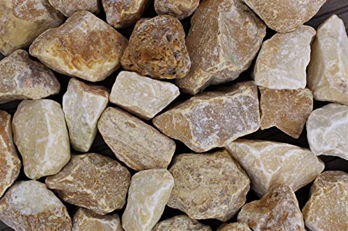 Gravier décoratif Giallo Siena 50-70 mm sac de 25 kg gravier pour remplissage de gabions décoration jardin