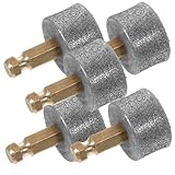 QUMIIRITY 5個 犬用電動爪研ぎホイール交換ヘッド 白コランダム素材 耐久属製 大型犬 子犬対応 に素早く足爪を整えるペットネ ランダムカラー