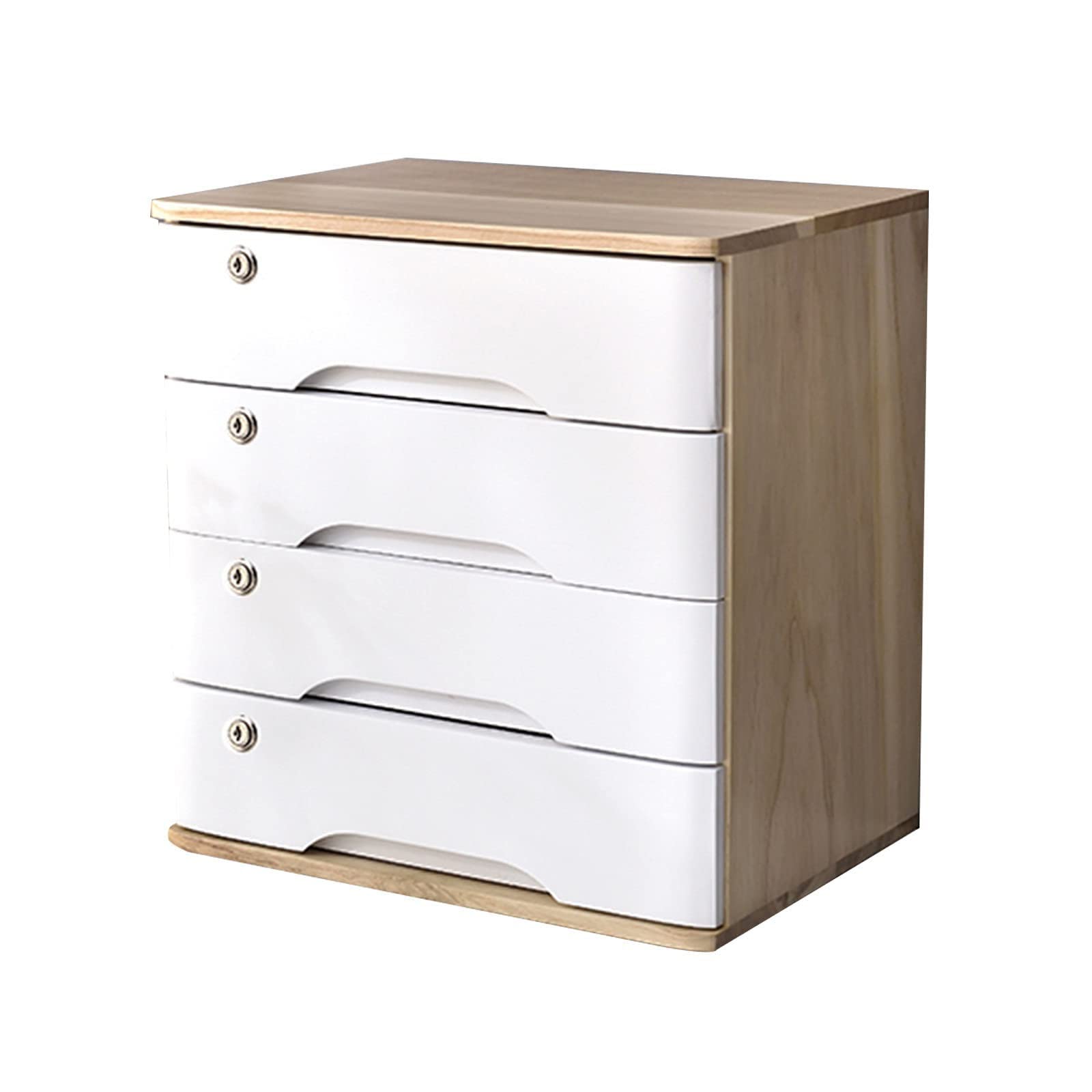 TEmkin Schreibtisch-Organizer aus Holz – Bürobedarf, A4-/Quittungsablage-Organizer, Schreibtisch-Aufbewahrungsbox für Küchentheke, Kommode, Tischplatte, Holz-Ablage-Organizer, Drucker (4 Schichten)