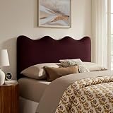 Monday Athena Full Size Performance Velvet Adjustable Headboard in Mulberry - with...