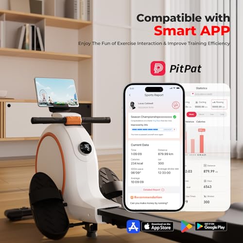 Lacuffy Magnetic Rowing Machine, Rower for Home 300lbs Weight Capacity with 32 Levels of Quiet Resistance, Row Machine with Tablet Holder and LCD Display - Image 4