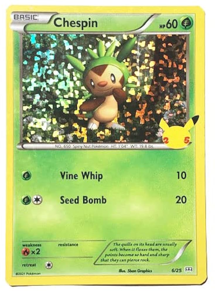 Amazon.com: Pokemon - Chespin 6/25 - McDonalds Promo - 25th
