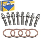 GOLKNHA Titanium Stud Bolt Gaskets Kit Compatible with Yamaha YZF R6 2006-2020 OEM# 4FM-14613-00-00 95612-08625-00 90179-08410-00