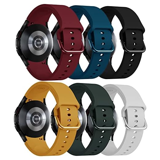 Galaxy Watch 4 Correa - 20 mm Silicona Correa para Samsung Galaxy Watch 4 40mm 44m/Galaxy Watch 4 Classic 46mm 42mm, Pulsera de Repuesto para Samsung Galaxy Watch 4 (6Color)