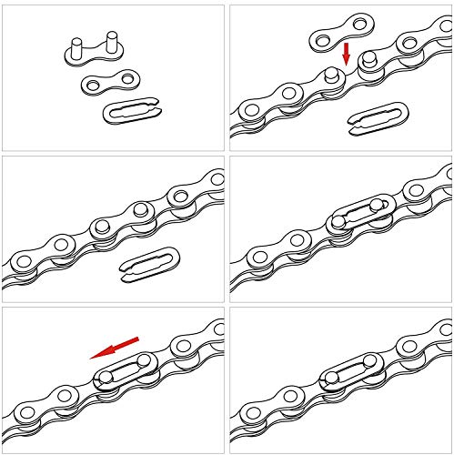 1 Speed Bike Chain Missing Link 4Pairs (Brown) #TOP1