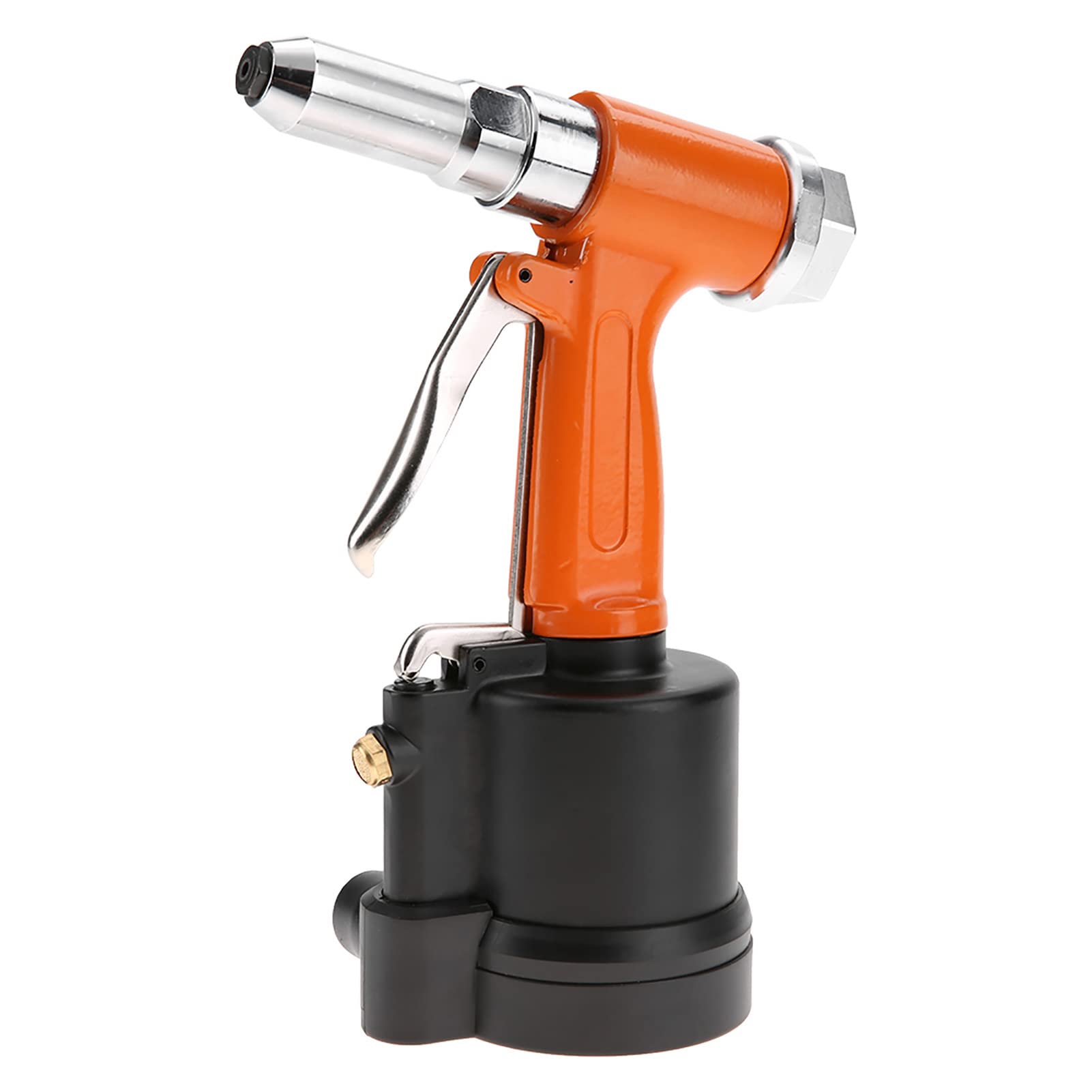 Nitownica Pneumatyczna, Nitownica Pneumatyczna Typu Hydraulicznego od 2,4 do 4,8 Mm, Gwoździarka do Aluminium Lotniczego o Skoku 18 Mm, Ergonomiczny Uchwyt Nitowania Blachy (pomarańczowy