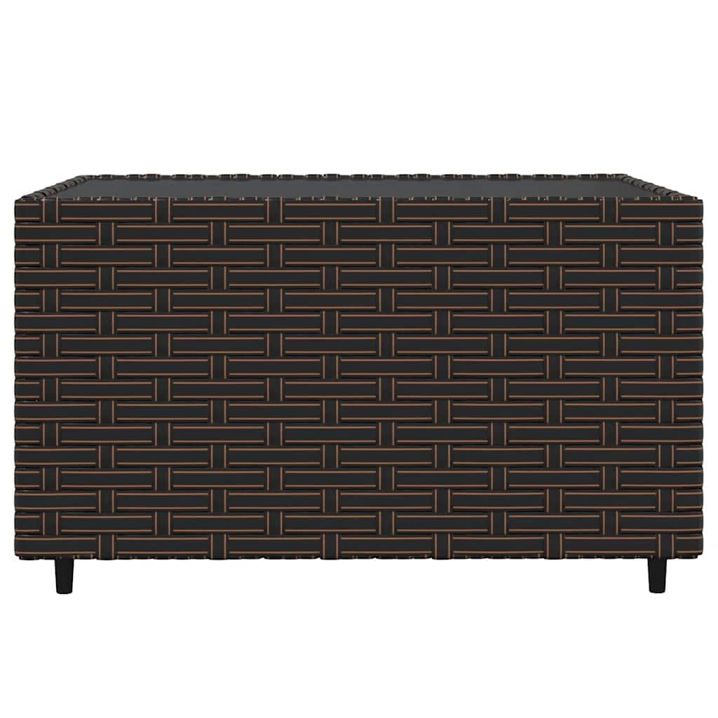 vidaXL Salon de Jardin 4 pcs avec Coussins Marron Résine tressée, Ensemble de Salon d'extérieur, Ensemble de mobilier d'extérieur, Ensemble de mobilier de Patio