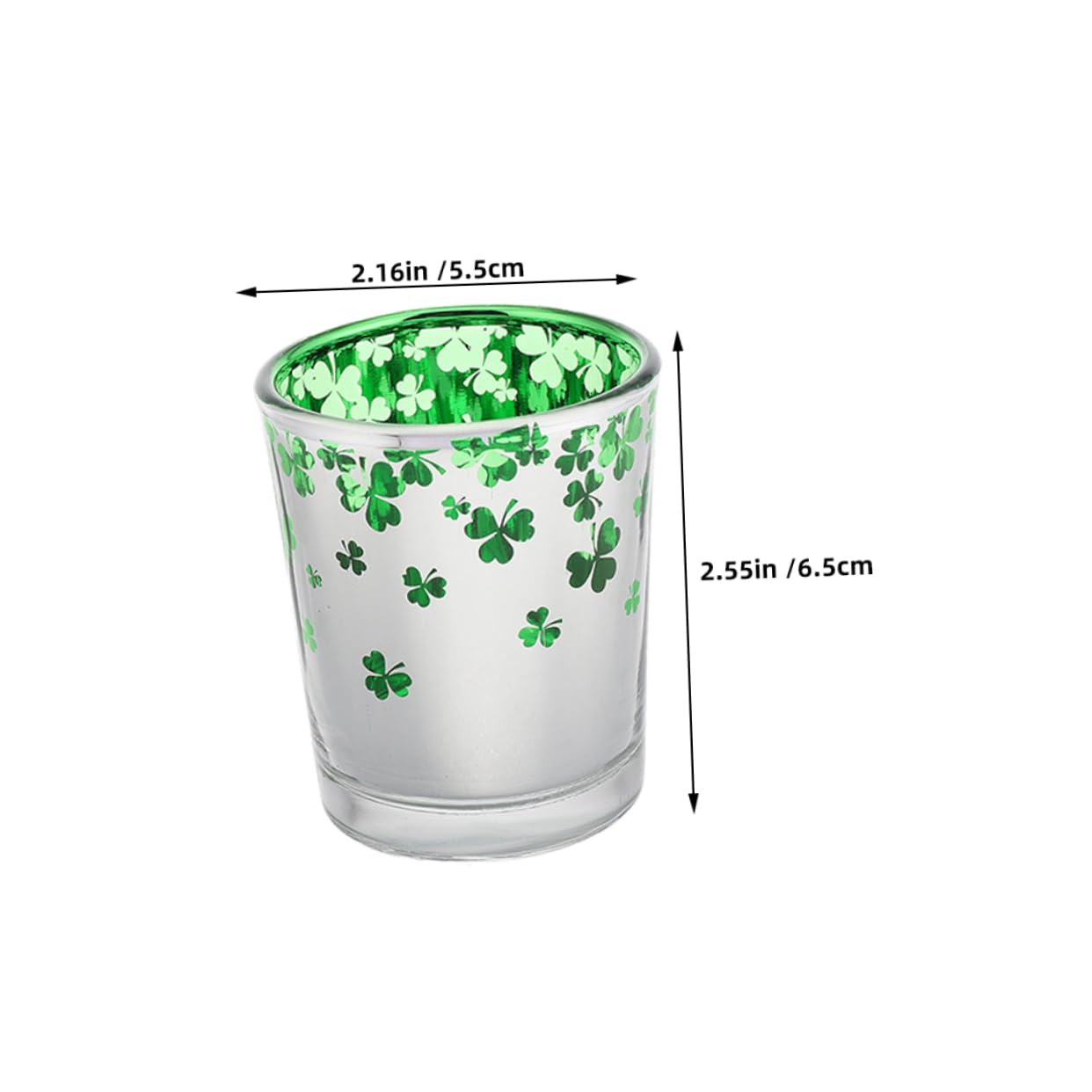 Mipcase 12pièces Bougeoirs Verre Vert Motif Décoration De Centre De Table pour Saint-Patrick Bougeoir pour Mariage Et