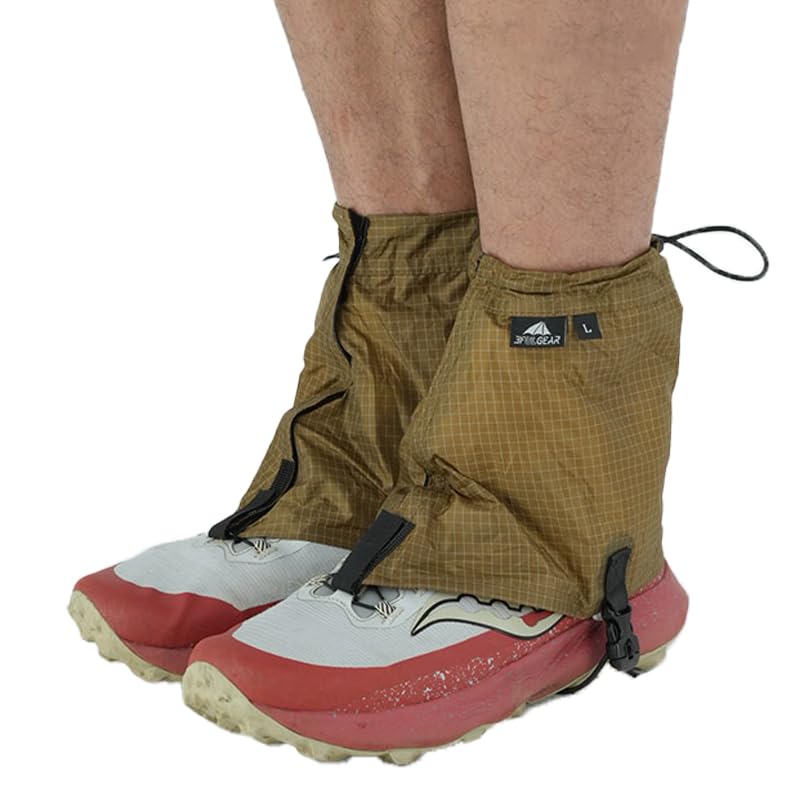 3F UL Gear Ultralight Gaiters Waterproof Snow for Hiking Shoes, Lightweight & Adjustable Hiking Boot Gaiters for Men & Women, Leg Gaiters for Skiing, Walking, Climbing, Hunting, Snowshoeing