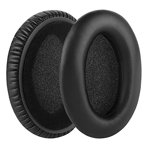 Tetones de repuesto Geekria compatibles con Sennheiser HD380 PRO, PC350/350SE, PXC350, PXE350, HME95, HMEC250, HD380, cojines para orejas (Negro) miniatura 2