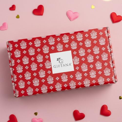 Image of Giftana Valentine's Day Gift Hamper for Him, Dairy Milk Silk Chocolate with Heart Shape Wooden Keychain and Valentines Day Card Gift Set for Girlfriend, Boyfriend, Wife, Husband and Loved One