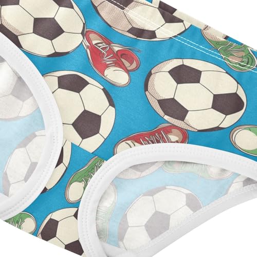 Wusikd Soccer Girls' Underwear Cotton Balls Shoes Girls Briefs Soft Toddler Underwear 2T4
