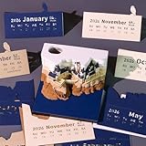 3Dカレンダー メモパッド 2026年版 デスクカレンダー ライト付き マジックキャッスル 紙彫刻 アート DIY 卓上カレンダー ウィークリー メモ帳 学校 オフィス ホーム用 クリエイティブ ギフト