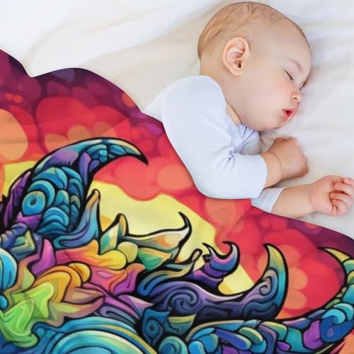 Couverture moelleuse dragon pour réchauffer le cœur des petits et grands