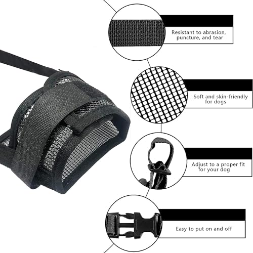 Maulkorb für Hunde aus Nylon-Mesh, atmungsaktiv und komfortabel