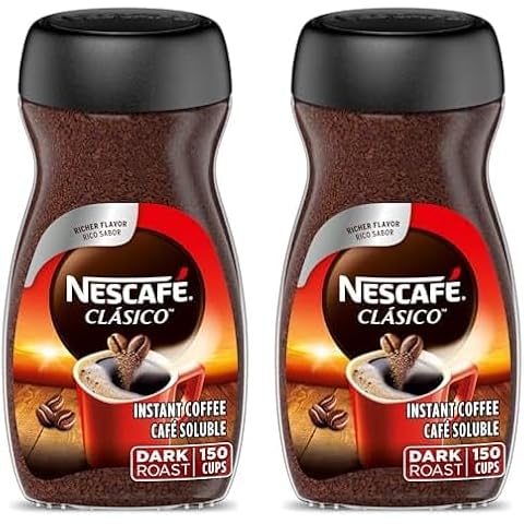 NESCAFE CLASICO Dark Roast Instant Coffee 10.5 oz. Jar (Pack of 2) Cover