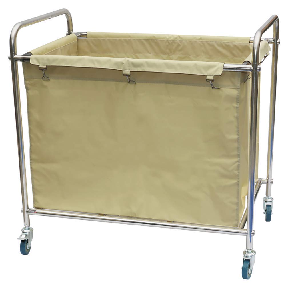 TKJfdTY Trolley Cart Organiser Storage Rack Serving Cartcart Tool Hotel Laundry Sorter Cart,Lobby Linen Cart With Universal Brake Wheel,Room Service Rolling Trolley,Yellow Remo