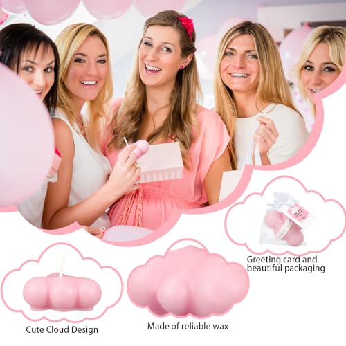 Treela 24 Sets Cloud Tealight Candles Party Favors, Classic, Pink and White by Treela - Used condition - Image 4