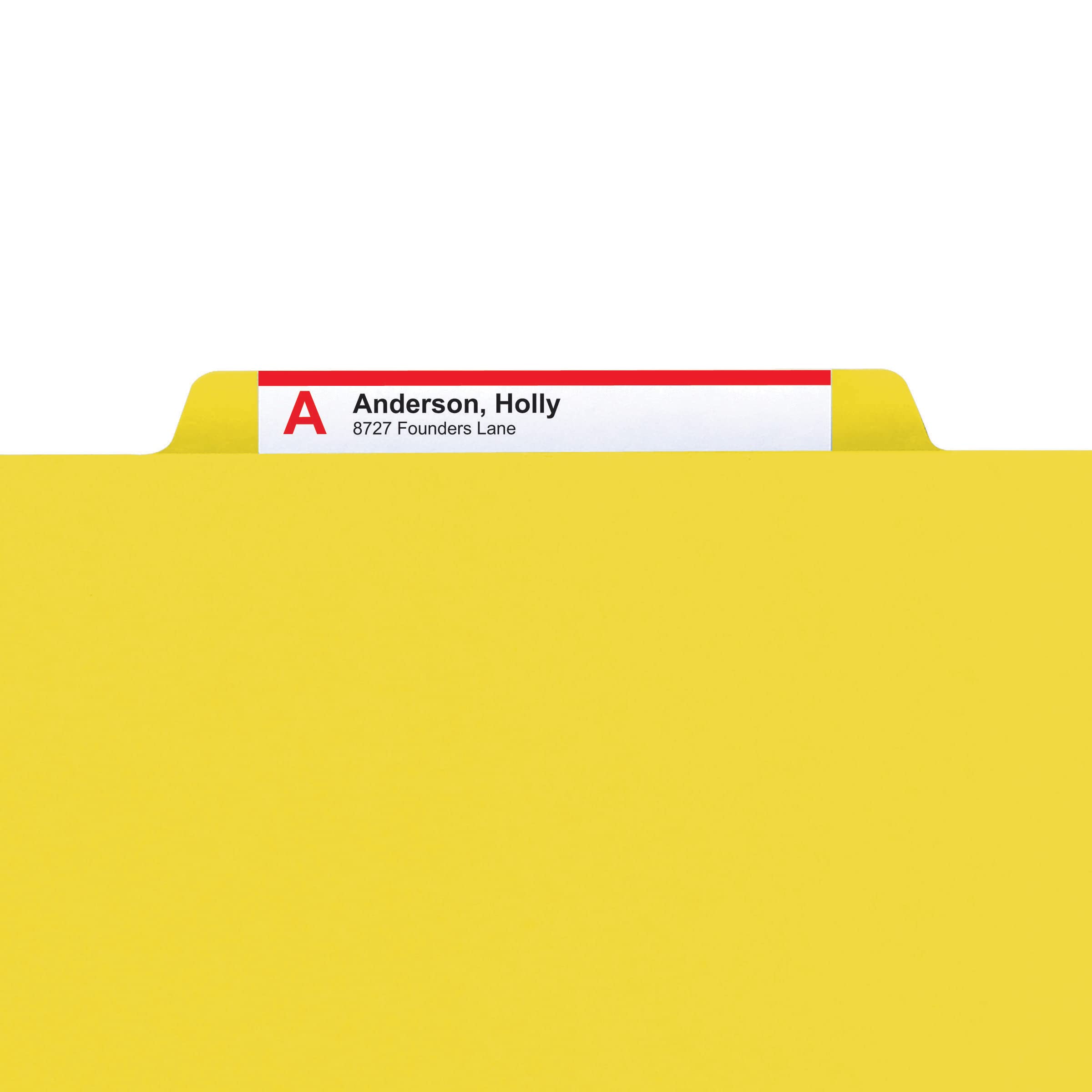 Smead Pressboard Fastener File Folder with SafeSHIELD Fasteners, 2 Fasteners, 1/3-Cut Tab, 2" Expansion, Letter Size, Yellow - Image 3
