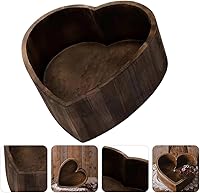 Vista 7 de 1 caja de posar de madera para bebé en forma de corazón, para estudio de recién nacidos, para sesión de fotos (café profundo)