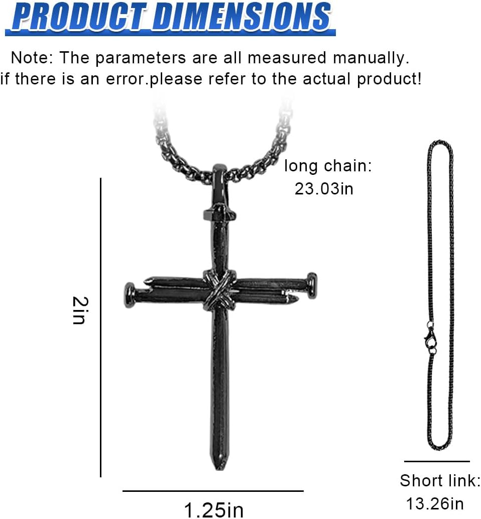 Nail Cross Car Hanging Accessories (Black) image 2