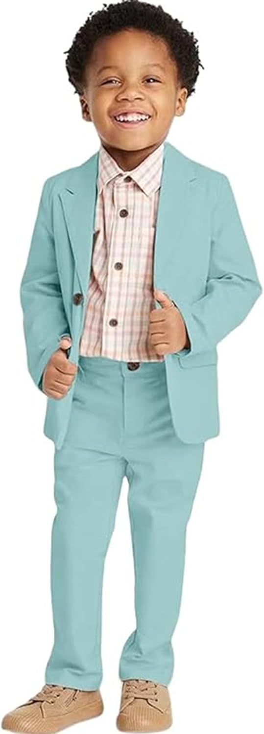 Mi Bo Tong Slim Fit Suit for Boy 2 Pieces Boys Formal Suits Set Blazer Pant Casual Kids Tuxedos for Wedding Summer