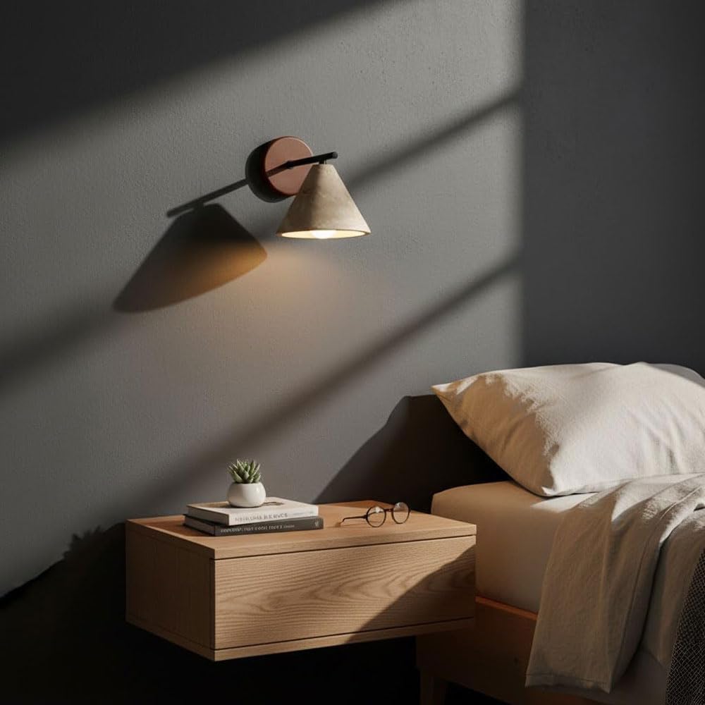 Applique da parete in travertino giallo con sorgente luminosa E26, lampada da parete industriale in pietra naturale, lampada da interno con cablaggio fisso, apparecchi di illuminazione decorat