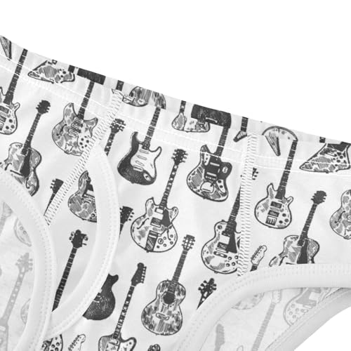 Boys' Exclusive Briefs Toddler Underwear 95% Combed Cotton Boxerbriefs 2T Guitar Pattern 104