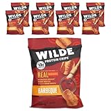 Wilde Brands Protein Chips, Barbeque, 8 Bags, 1.34 oz (38 g) Each