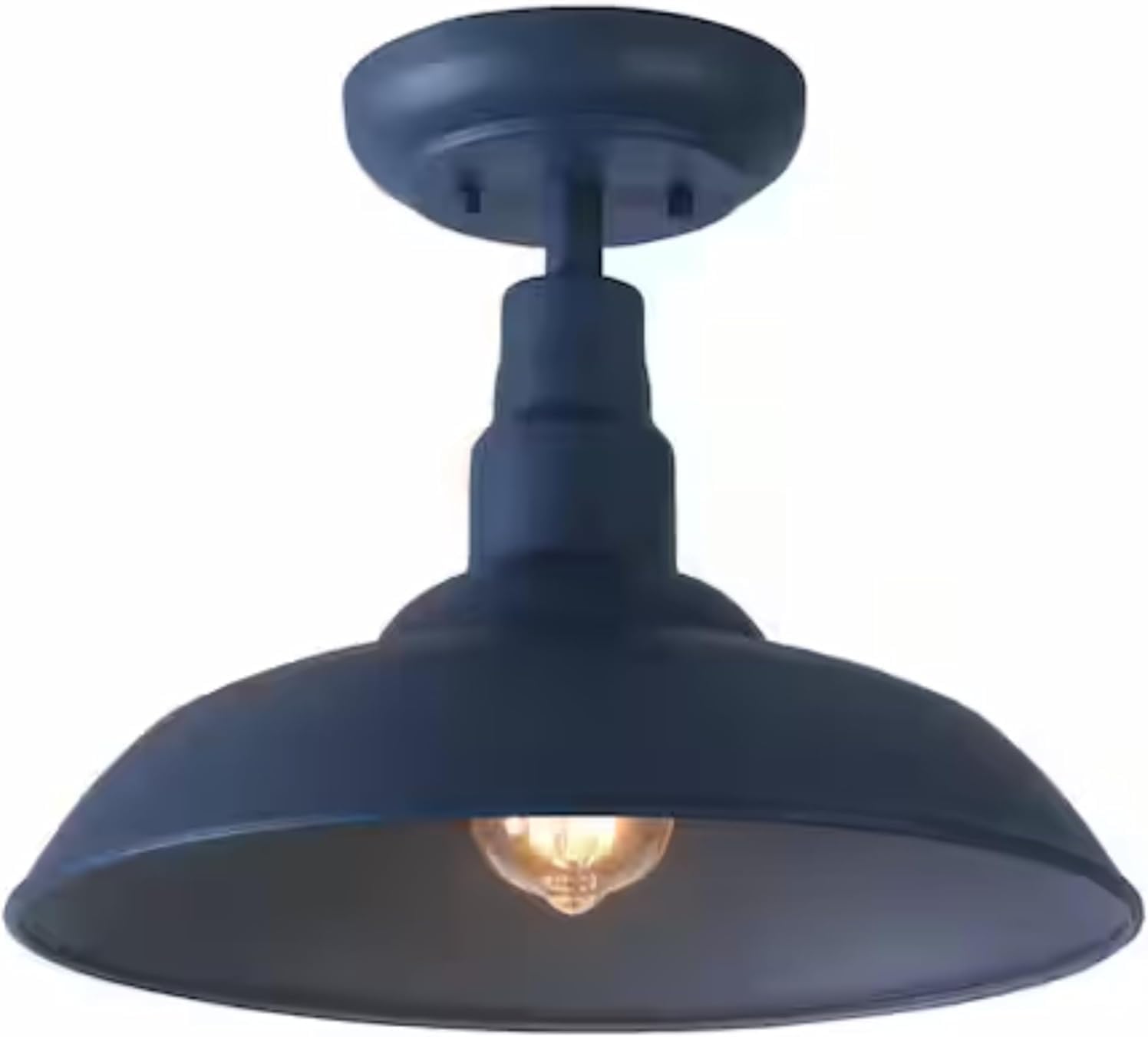Ceybo Teal Semi‑Flush Mount Ceiling Light – Indoor/Outdoor Barn‑Style Fixture