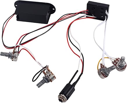 ibasenice Bass Guitar Tone Control Wiring Harness Volume Tone Pots Harness for Band Equalizer Guitar Bass Accessories