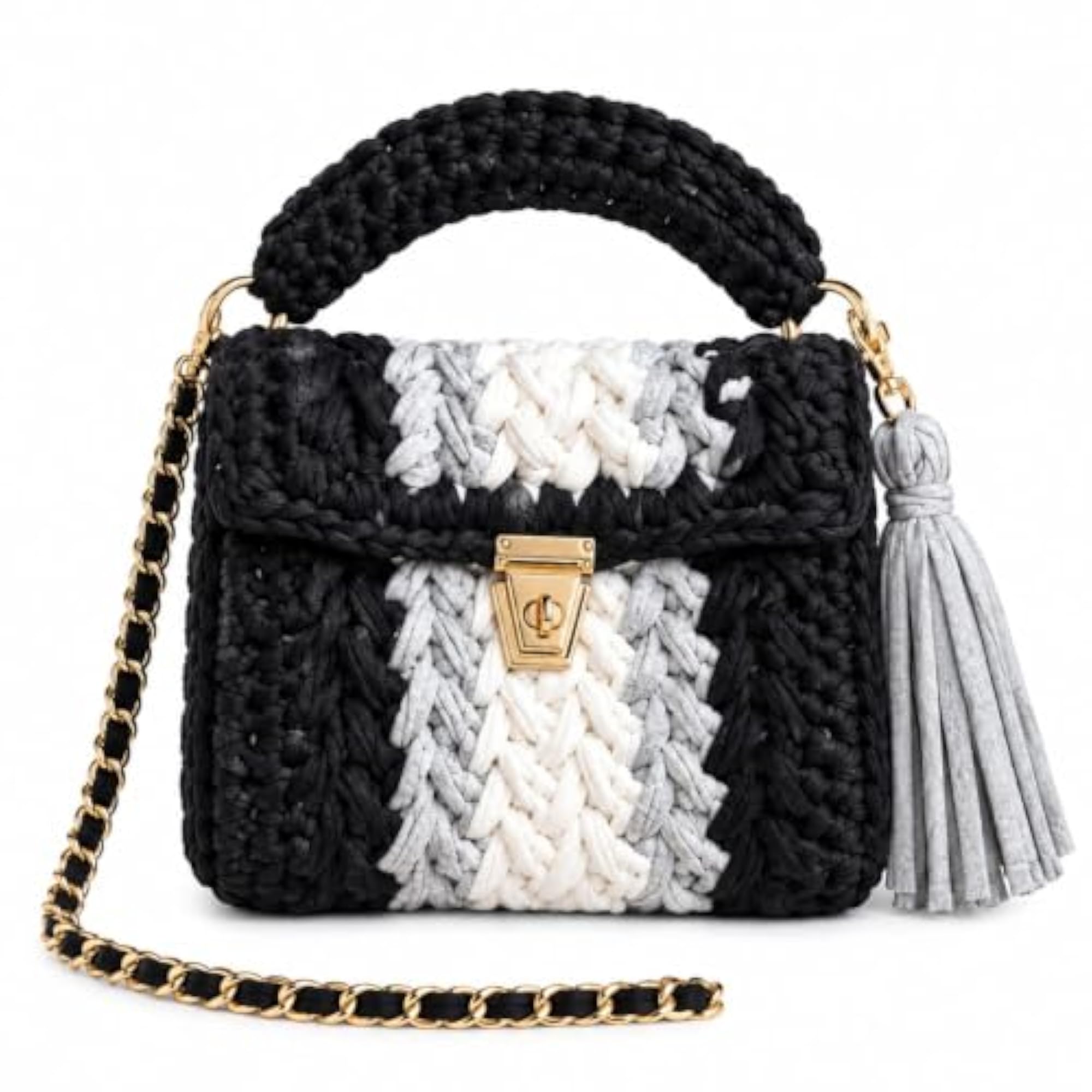 Handmade Crochet Sling Bag for Women