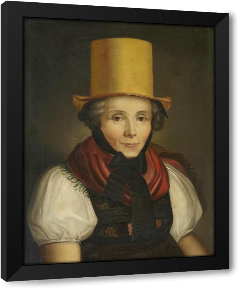 ArtDirect Portrait of Maria Kreuzer, née Laule, in Traditional Dress (1841) Custom Framed Art Print Giclee Print or Canvas Options with Various Sizes and Customization by Johann Baptist Laule