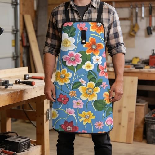 Delantal Floral con Ajuste Rápido y Bolsillos miniatura 5