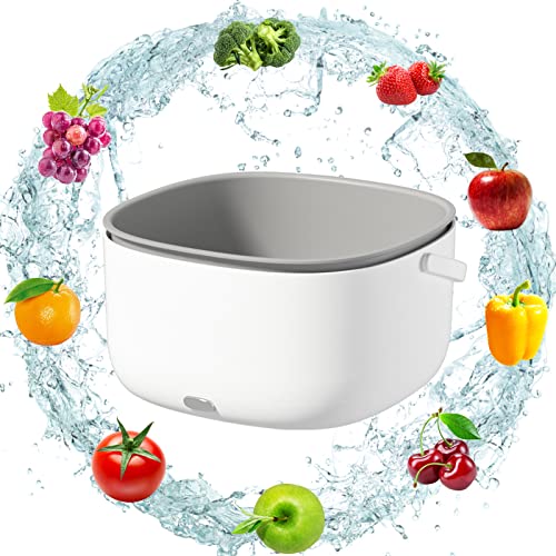 GIZMAC 果物と野菜の洗濯機 自動野菜洗浄機 超音波洗浄機 ワイヤレス 電池式 多機能 ポータブル 超音波振動洗浄機 家庭用 食品浄化器 全自動食品清浄 持ち運びが簡単 節水 果物・野菜 洗浄機 肉類 穀物 テーブルウェア キッチン/キャンプ に適用