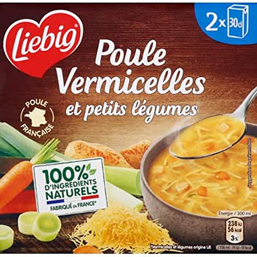 Soupe Velouté Poule Vermicelles Petits Légumes Liebig Les 2 Bouteilles De 30cl - vue 2