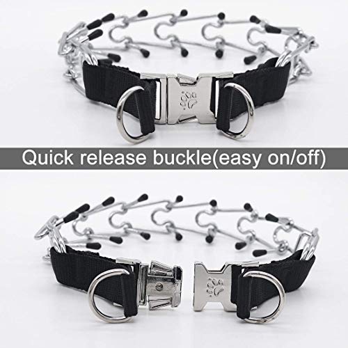 Companet Prong Collar For Dogs, Adjustable Stainless Dog Training Collar With Buckle, Dog Leash Pinch Collar For Small Medium Large Dogs #TOP3