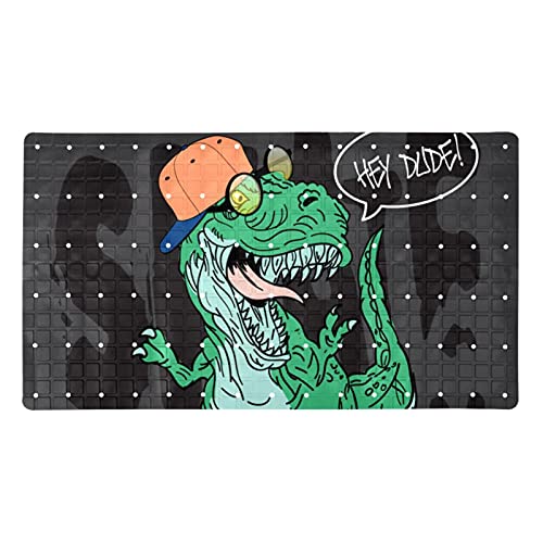 Tapis de baignoire antidérapant dinosaure avec ventouses - 2