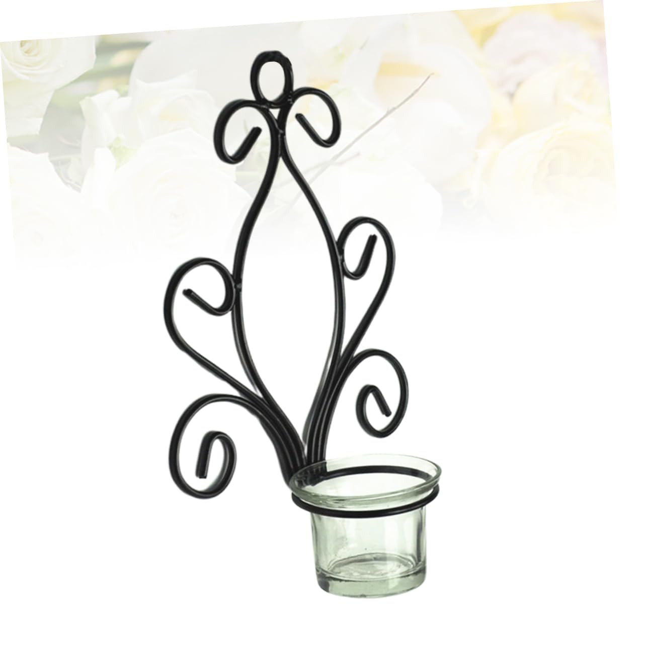 HOOTNEE Wall Hanging Iron Candlestick European Design Modern Style Candle Holder Wall-Mounted Decor Gold Candlestick Holders