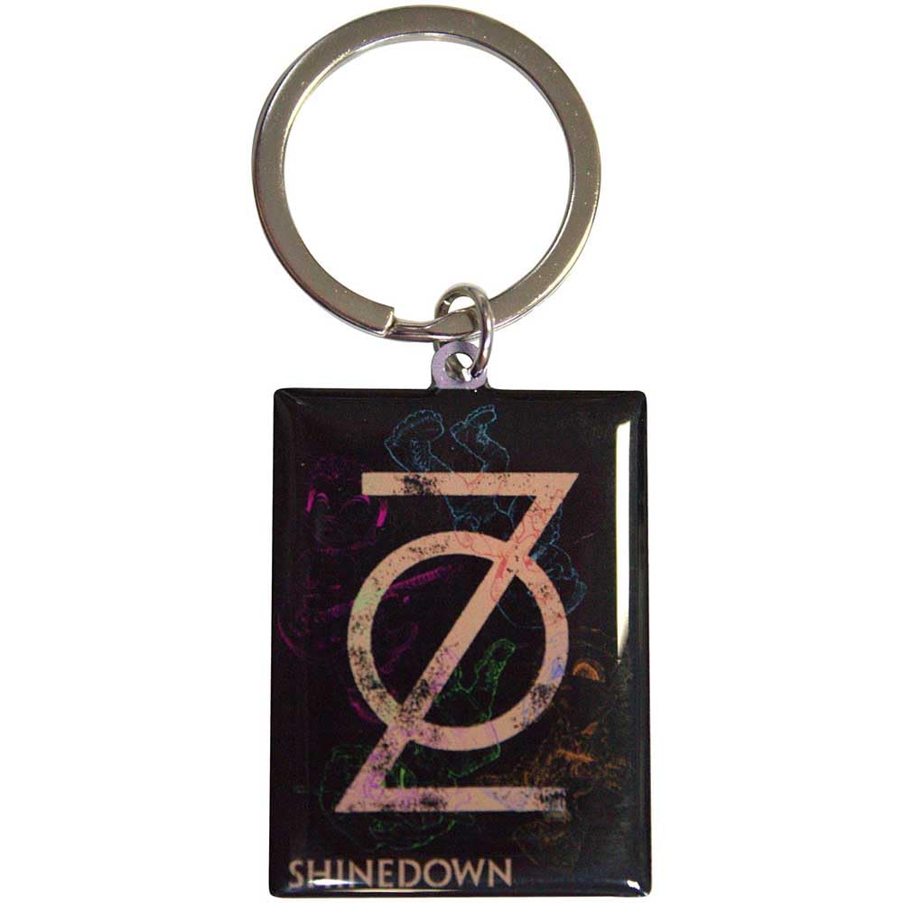Rock Off Officially Licensed Products Unisex Multi-Colored Shinedown Planet Zero Band Logo Keyring Keyring One Size